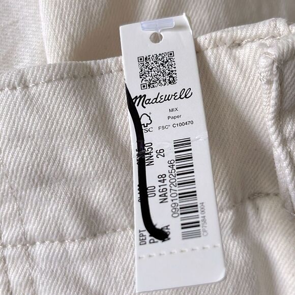 Madewell NWT Snap Hem Perfect Vintage Wide-Leg Jeans Size 26 in Vintage Canvas - Picture 13 of 13